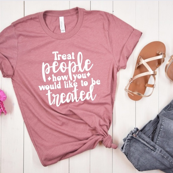 Treat People the way you want to be Treated Graphic Cotton Tee Shirt S-5X - Picture 3 of 5